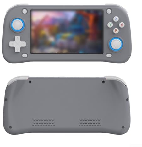 Console di gioco portatile retrò con display IPS 4.3, memoria da 64 GB o 128 GB, batteria da 3000 mAh, supporta oltre 30 emulatori di gioco classici, design compatto portatile (128 G grigio)