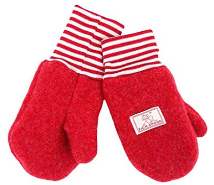 PICKAPOOH Baby und Kinder Bio-Fleecehandschuhe, Red Melange, Gr. 2 (bis 2 Jahre)