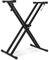 Keyboardst?nder,Doppelter X-Rahmen H?henverstellbar in 7-Stufen X-Keyboardbank Stabil Doppelstrebiger Keyboard St?nder Klappbar Digitalpiano St?nder Tragbar(Schwarz)