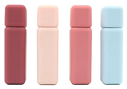 Namvo 4 uds. Tubos vacíos para brillo de labios Contenedores Bálsamo labial de plástico DIY con tapa para maquillaje DIY Viajes cosméticos Vida diaria