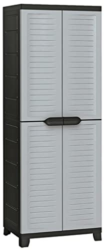 vidaXL Armario Estante Almacenamiento Bastidor Servicio Herramienta Organizador Hogar Jardín Patio Oficina Garaje de Plástico 65x45x181 cm