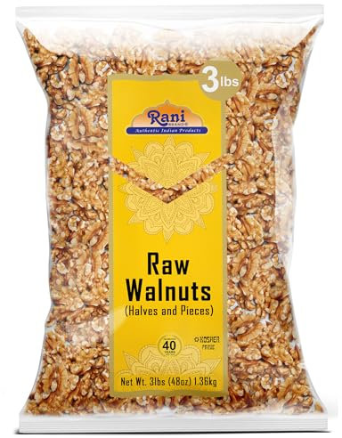 Rani Raw Walnuts, Halves and Pieces 48oz (3lbs) 1.36kg ~ All Natural | Vegan | Gluten Friendly | Kosher | Fresh Product of USA