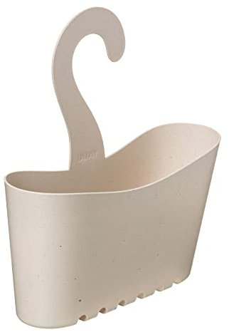 TATAY Portasapone per Doccia Multifunzione | Resiste Umidità | Installazione Senza Fori | Polipropilene Riciclato | Cestello Doccia da Appendere Impilabile | Drenaggio Facili | 25 x 9 x 28cm – Ecohome