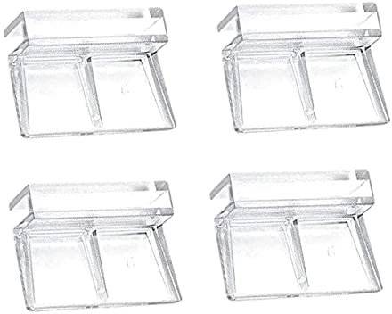 GHEART Schutzclips aus Glas für Aquarium, Clips für Aquarium, Halterungen aus Acryl, Zange für Fischtank, Zubehör für Aquarium, 6 mm dickes Glas), 4 Stück