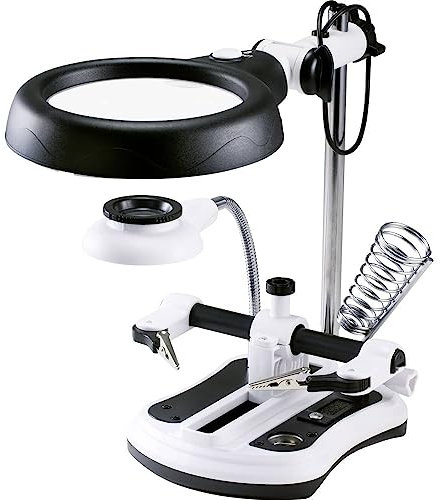 Lampe loupe LED TOOLCRAFT TO-7427316 Grossissement: 2.5 x, 5 x, 6 x, 10 x