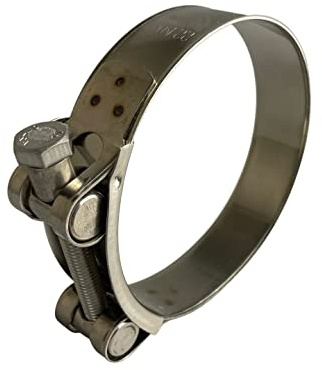 Boltza® Stainless Steel Single Bolt Hose Super Clamp 80-85mm Clip Silicone Rubber Exhaust x1
