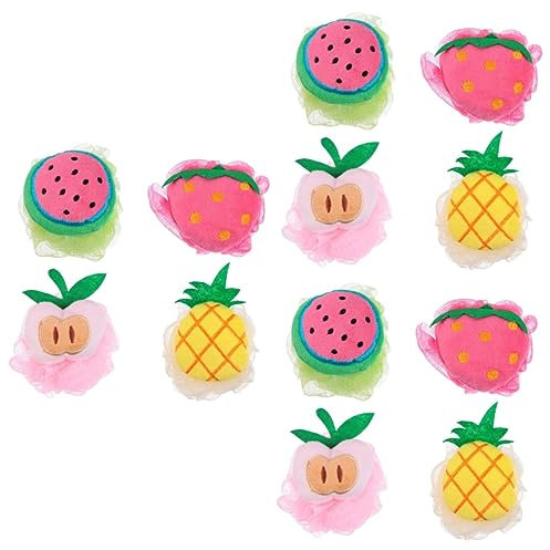 Beavorty 12stücke Fruchtförmige Badebälle Cartoon-design Sanftes Peeling Für Pflegend Und Hautschonend Für Und Bad Langlebig Und Wiederverwendbar Perfektes Reise-accessoire