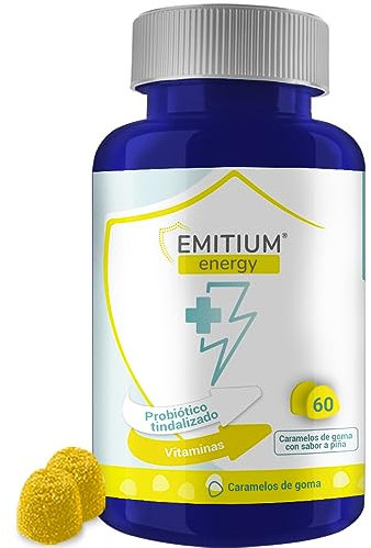 Gominolas con Cafeína, Ginseng y Taurina | Vitaminas C, D, B12 | Aumenta Energía y Reduce Fatiga | Mejora Rendimiento Físico y Mental | Para Estudiantes y Deportistas | 60 unidades | EMITIUM Energy
