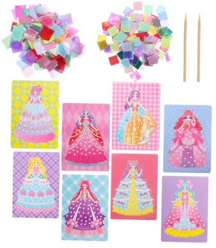 DIKACA 2 Sätze Stupse und zeichne Spielzeug Mideer kleiner Designer Prinzessin-Puzzle-Set kinder bastelset basteln für kinder Spielzeuge Prinzessin Spielzeug Kunstkreuzstiche DIY-Stickset