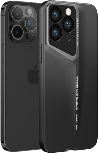 Wibrthz Schutzhülle für iPhone 15 Pro Max, Einzigartiges Luxus-Supercar-Design, Ultradünn Harter PC Stoßfest Kratzfest rutschfest Schützende Robuste Hülle für iPhone 15 Pro Max(Schwarz)