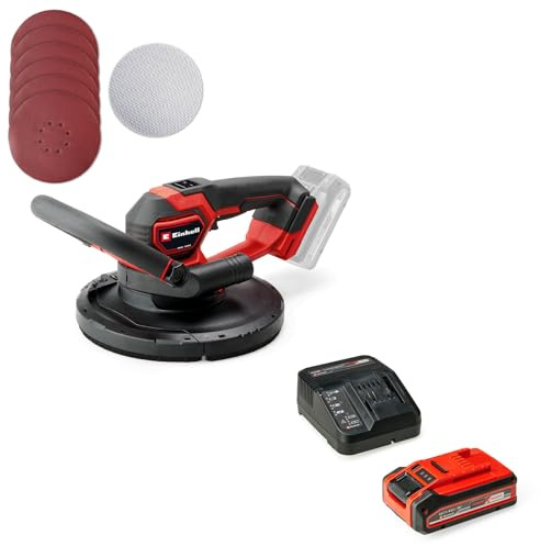 Einhell Professional Akku-Trockenbauschleifer TP-DWS 18/225 Li BL Power X-Change (18 V, Brushless, inkl. 6 x Ø 225 mm Schleifpapier, 1 x Gitterleinen & 4,0 Ah PLUS Akku)