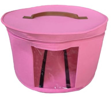 FLCPJGV Hutaufbewahrungskoffer für Herren Und Damen, Hutbox für Reisen, Organizer für Bürohüte, Rosa