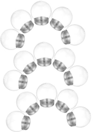GETAJGHSD 9 Stück Selbstgemacht Schneekugel Aus Transparentem Kunststoff 270 Ml Mit Schraubverschluss Für Weihnachtsdeko Und Basteln