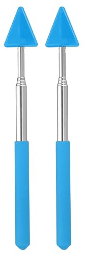 PATIKIL Apuntador telescópico para Profesores, 2 Unidades de Puntero de Flecha para Profesores para Pizarra, Pantalla y Pizarra Blanca. Puntero de enseñanza, 27 Pulgadas, Azul