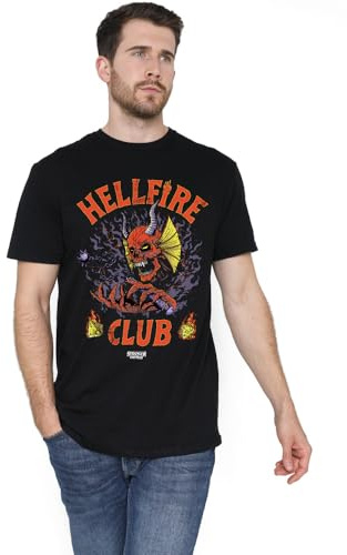 Stranger Things Hellfire Club klassisk metall unisex t-shirt, svart, liten, Svart, S