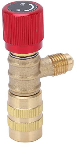 Marhynchus R22 R410 R134A R404 Valvola di Carico a Freddo - Valvola di Sicurezza del Fluido in Ottone Lungo con una Lunga Durata con un Pulsante Cavaliere Facile Funzionamento, Filo Imperiale