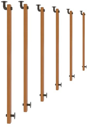 Corrimano in legno massello per scale interne, montaggio a soffitto, ringhiera di sicurezza antiscivolo per loft, ville, appartamenti e scale. (110cm/3.6ft 1PS)