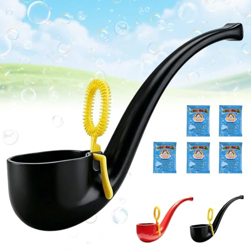 Máquina de Burbujas Falsa,Mini soplador de Burbujas,Pipa para Hacer Burbujas,Soplador De Burbujas Creativo En Forma De Tubo,Máquinas de Burbujas Impresas en 3D,para Cumpleaños, Aire Libre Bodas (M1)