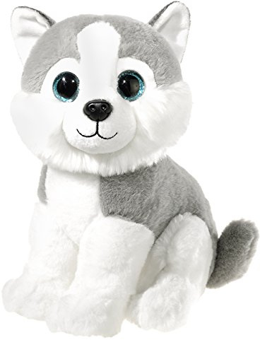 Heunec 236271 MI CLASSICO Husky with Glitter Eyes Plush Toy Grey
