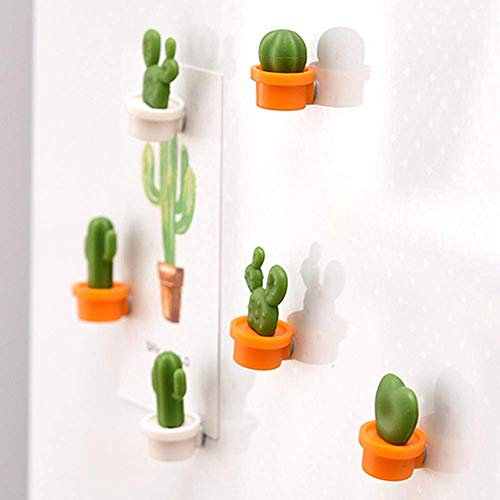 Sujing 6pcs Lindo Suculenta Planta Magnético Nevera Imanes Lindo Decoración Hogar Nevera Pegatinas Creativo Avisos Mensaje Magnético Pegatinas Regalo - Naranja