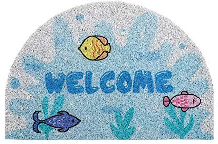 Zerbino Ingresso Casa Mezzaluna Tappeto Entrata Interno, Esterno Impermeabile, Facile da Pulire, per Garage, Foyer Anteriore, Pool House, Patio, Camera dei Bambini,Spazio per Animali Domestici,60x90cm
