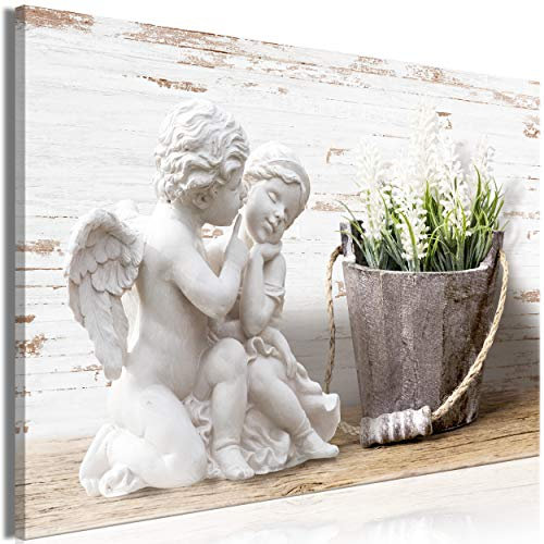 decomonkey Wandbilder Blumen Natur 120x80 cm 1 Teilig Leinwandbilder Engel