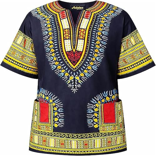 Adalex Global unisex - vuxen Dashiki Skjorta (1-pack)