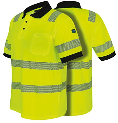 PRO FIT Warnschutz Poloshirt - EN ISO 20471 - UV-Schutz 40+ - Atmungsaktiv - Nachhaltiger Lyocellmix - Allergikerfreundlich