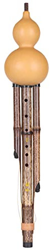 7-Loch-Bambus-Kürbisseide Professionell Kürbisflöte Spielen Student Erwachsene Prüfung Flöteninstrument Handschilf Perforierter Komfort (Color : Brown, S : C-Key)