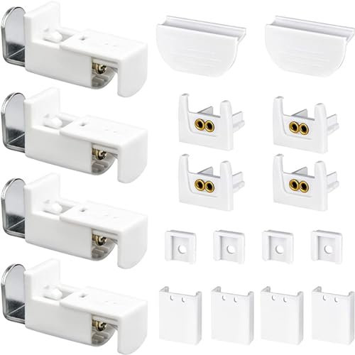 Klemmträger Plissee Befestigung Plissee Halterung Klemmträger Befestigung klemmträger Rollo plissee zubehör Verstellbereich 18er Set Klemmträger für Plissee, Plissee Halterung Metall