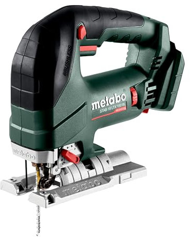 Metabo Akku-Stichsäge STAB 18 LTX 150 BL 18 V, mit Brushless Motor, griff mit rutschfester Softgrip-Oberfläche, mit Absaugmöglichkeit, mit MetaBox, Säge 601503840