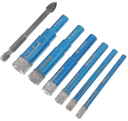 SEWOART Punte Da Trapano Per Piastrelle Utensili Per Perforazione Di Piastrelle in Porcellana Fresa Per Ceramica Punte Per Perforazione Del Vetro Set Di Per Trapano Per Perforatori Multi-m