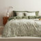 Lanqinglv Biancheria da letto 200 x 220 cm, verde foglie, motivo floreale e piante, set di biancheria da letto reversibile in microfibra rinforzata, copripiumino con chiusura lampo e 2 federe da 80 x