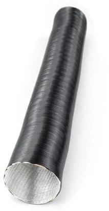 VISIYUBL 75 mm Luftauslass-Entlüftungsabdeckung, 100 cm, Heizungskanal, Rohr, Schwarz, for Luft, Diesel, Standheizung, for Webasto, Heizung for PKW, LKW(100cm Heater Duct)