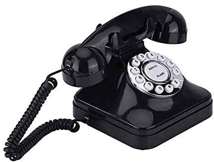 TSMBIKE Teléfono Retro, teléfono Retro, teléfono Antiguo Vintage con Cable, teléfono Fijo, decoración de Escritorio de Oficina en casa, teléfono portátil