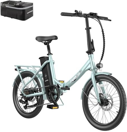 Fafrees [ Offiziell F20 Lasting E-Bike Herren 20 Zoll mit Akku 36V 18,2Ah bis 120KM, Elektrofahrrad Damen 250W, Ebike Mountainbike 25KM/H, E Klappfahrrad Erwachsene 120KG Gehhilfe (Grün)