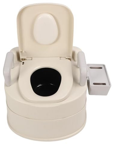 Tragbare Nachttoilette für Erwachsene, höhenverstellbar mit Griffen, mobile solide Toilette für Senioren, Behinderte, Mutterschaft, einfach zu bedienen und zu reinigen (Type 1)