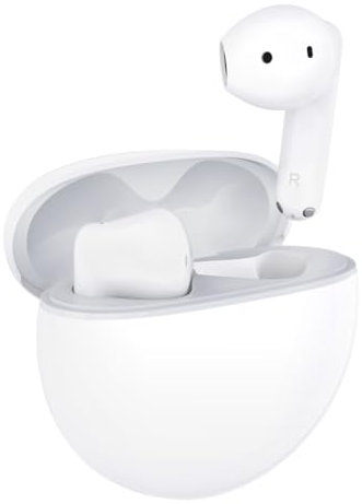 HONOR Choice Ecouteurs X7e Semi-Ouverts à Annulation Active du Bruit, 40 Heures D'autonomie de la Batterie, Unité D'entraînement de 11 mm, Double Microphone AI ENC, Bluetooth 5.3,Blanc