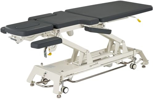 Therapieliege Elektrisch – Höhenverstellbar 3 Zonen Stabile Konstruktion | Höhe motorisch verstellbar – Unabhängige Segmente – Gesichtsöffnung und Armlehnen – Leicht zu reinigender Bezug