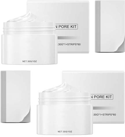2 Stück Blackhead Remover,30 ML Mitesserentferner Stripes,Blackhead Remover Strips,Gesicht und Nase Pore Strips,Mitesserentferner,Porenreiniger,Unisex