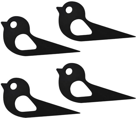 Fermaporta in 4 Pezzi, Cuneo per Porta, Fermafinestra, Fermaporta in Legno per Uccelli, Decorazioni per la Casa, Artigianato in Legno