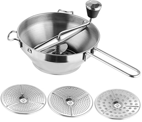 iplusmile Presse-purée Manuel En Acier Inoxydable Robuste, Ustensile Cuisine Multi-usages, Poignée Confortable, Pour Pommes De Terre Et Fruits, Accessoire Cuisine Pratique