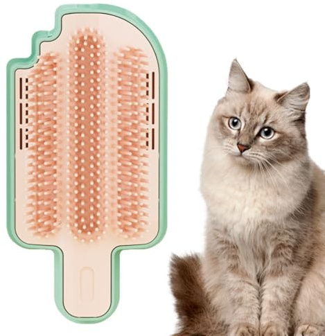 ZORVYN 1 Pack Massage Ecke Katze Bürste, Katzen Bürste Kamm, Katze Self Groomer, Cat Groomer, Katzenbürste Wand, Cat Self Groomer, Für Langhaar Kurzhaar Katze Massage