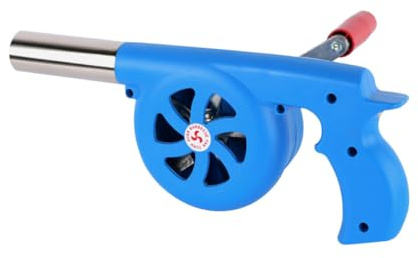 HOODANCOS Soplador de Aire Manual para Barbacoa Portátil Ventilador de Fuego para Camping y Picnic Fabricado Abs y Hierro Duradero Accesorio Práctico para Parrillas al Aire