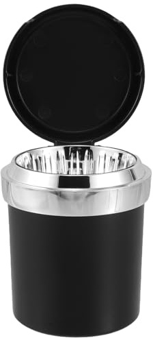 Mikikit Cendrier de Voiture Portable avec Couvercle Compact en ABS Multifonctionnel pour Voiture Suv et Camping-Car Facile à Nettoyer pour Voyage et Usage Automobile