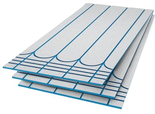 Underfloor Heating Insulation Boards XPS Foam Cement Coat 5X 1200x600x20 for 16mm Pipe 3.6m2 Coverage Easy Instalation Flooring Thermal Underlay