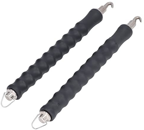 lyrlody Herramienta de Alambre para Atar Varillas, Enrollador de Alambre con Gancho de Tracción, 2 Unidades 30 Cm, Rebote Automático, de Goma Suave Ergonómico para Obra de Construcción