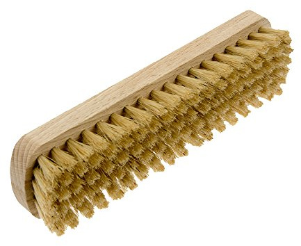 Buchenholz Schuhbürste mit Naturborsten - 18cm Glanzbürsten für die Reinigung oder Politur - großer Schuhbürsten Griff aus Buchenholz - Polierbürste Made in Germany (Polierbürste hell)