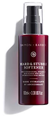 Daimon Barber Beard and Stubble Softener, Beard Moisturiser with Avocado Oil and Aloe Vera, Leaving Your Beard and Skin Feeling Soft and Smooth, Oudh Scent 100ml