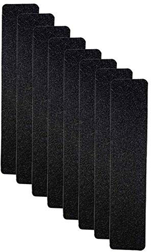 5CM x 30CM Anti-Rutsch-Streifen Klebeband Schwarz Sicherheitsstufen, Rutschfeste Treppen für Holzdeckböden, Bootsanhänger, Halten Sie Familie, Haustiere, Babys sicher vor Rutschen und Stürzen - 8 Stk